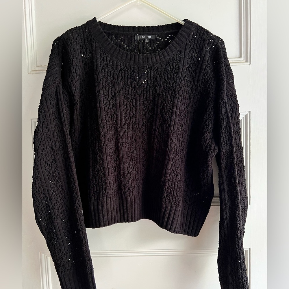Cropped black sweater - EVERYTHING MUST GO SALE!!!